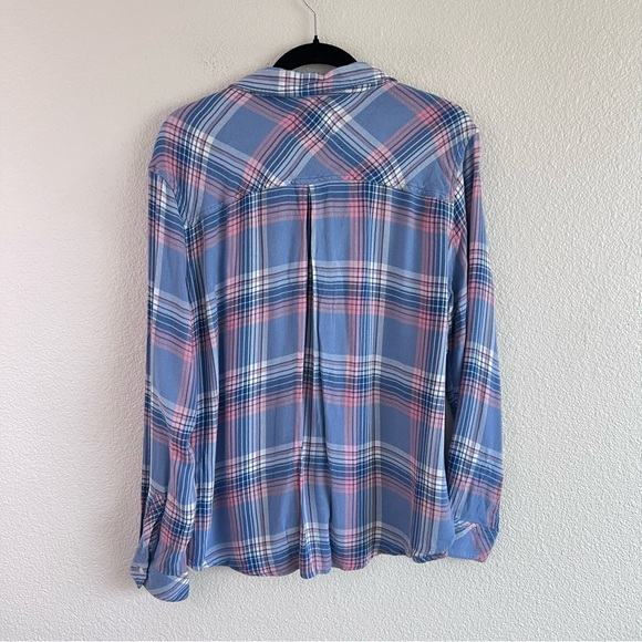 Rails Women's Hunter Plaid Long Sleeve Button-Up Shirt Harbor Pink - Picture 4 of 11